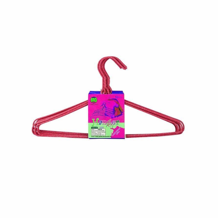 10 Pack Yameiou Assorted Colour Hangers, Plastic Hangers 39cm  2581 (Parcel Rate)