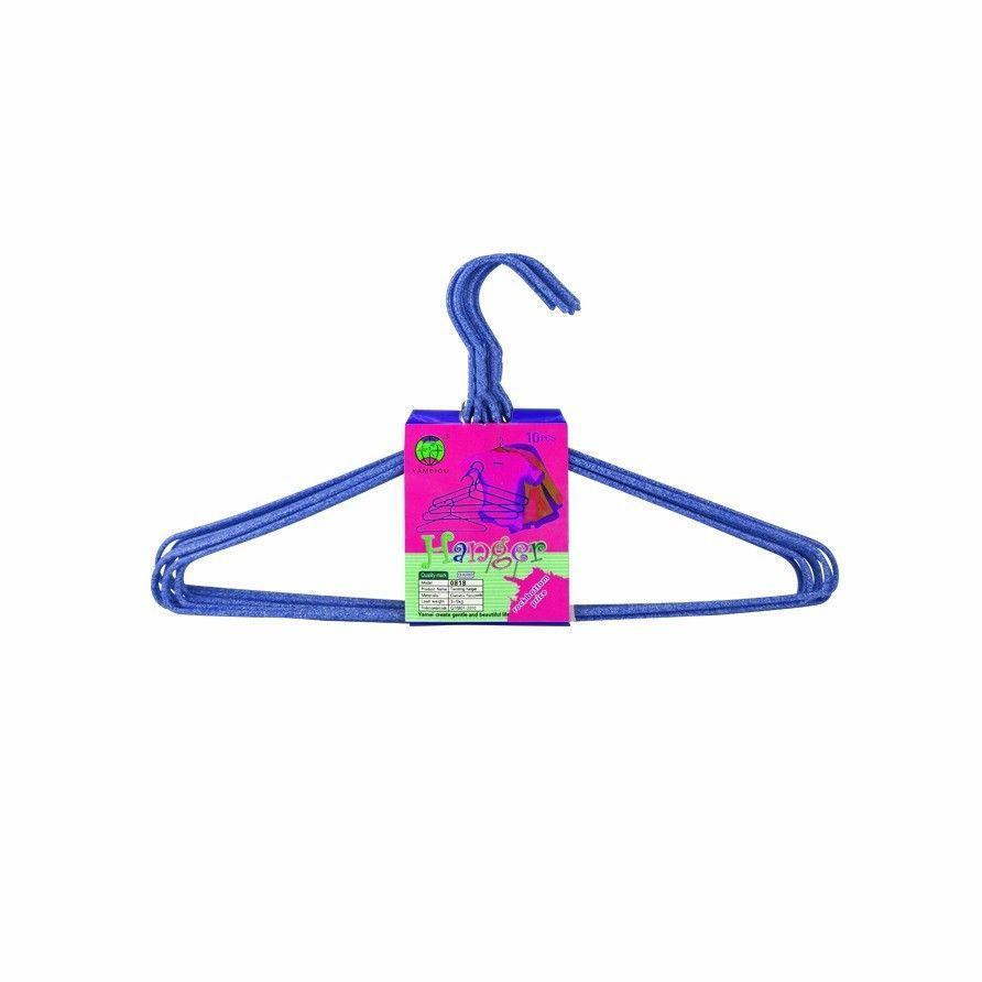 10 Pack Yameiou Assorted Colour Hangers, Plastic Hangers 39cm  2581 (Parcel Rate)