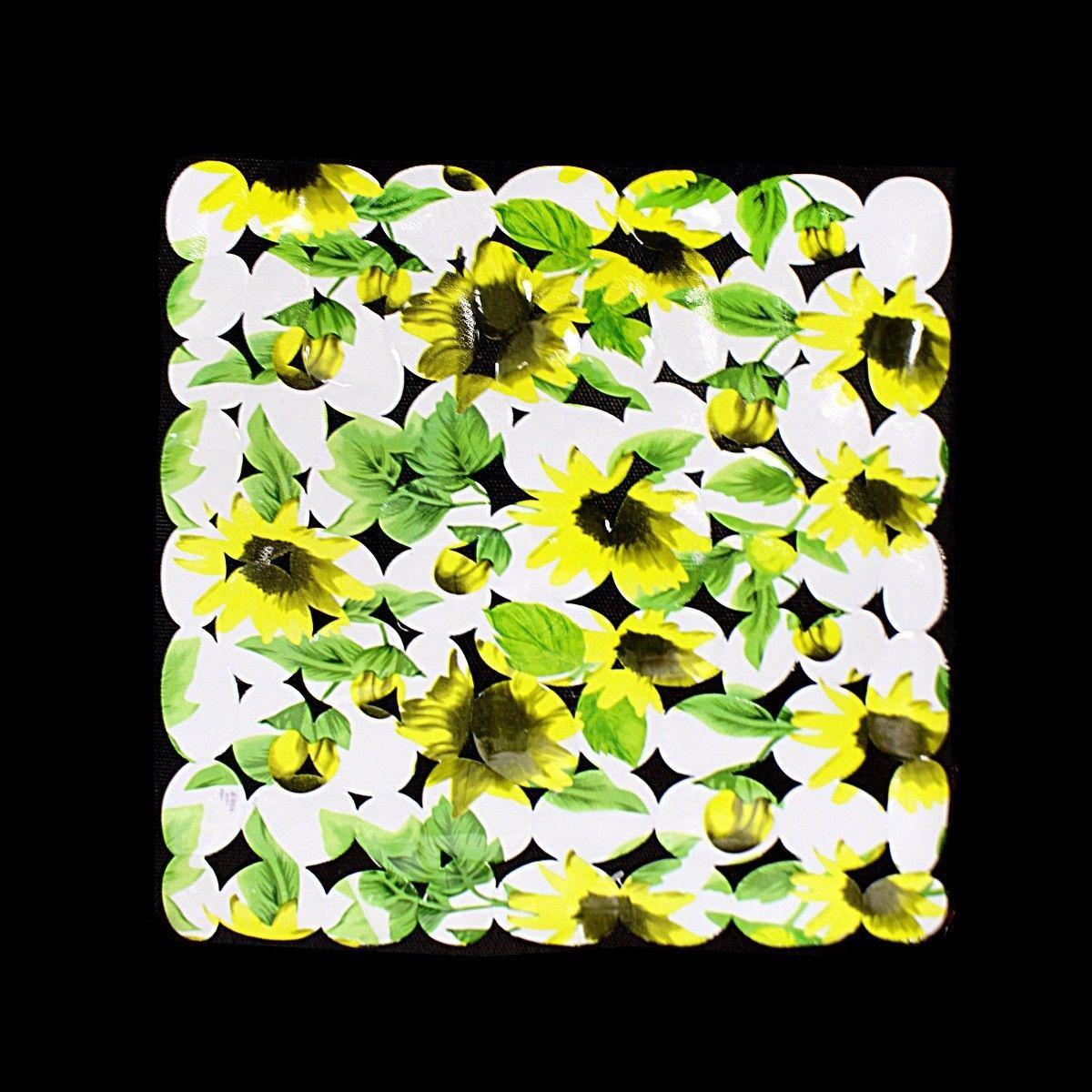 Floral Protection Bath Mat PVC Anti Skid Water Resistant Bath Mat 44cm   0278 (Parcel Rate)