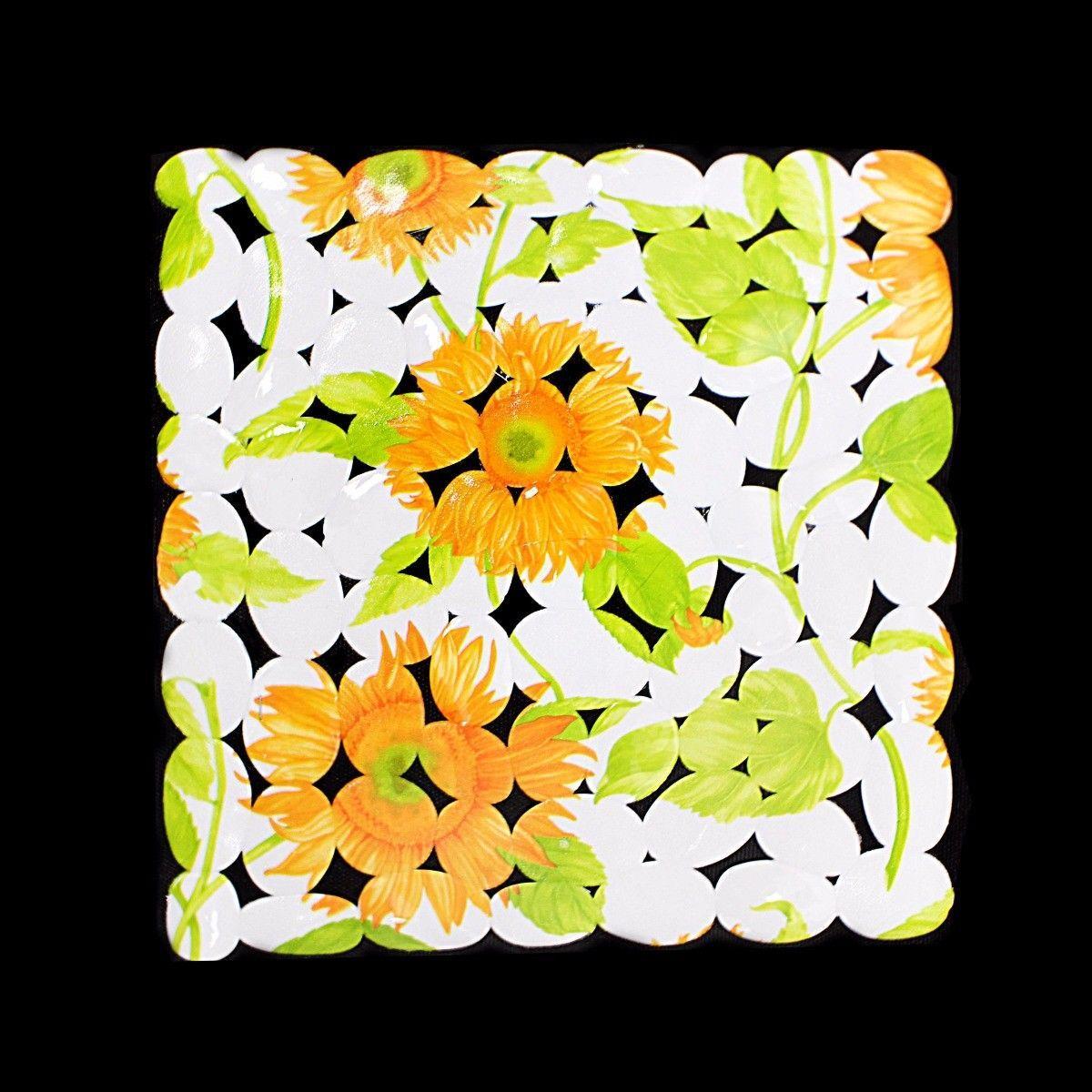 Floral Protection Bath Mat PVC Anti Skid Water Resistant Bath Mat 44cm   0278 (Parcel Rate)
