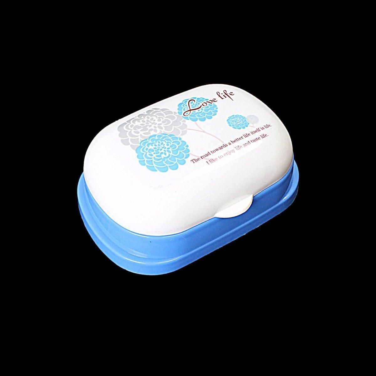 Plastic Soap Box With Quote Printed On Lid In Assorted Colours 10cm x 5cm 0434 (Parcel Rate)