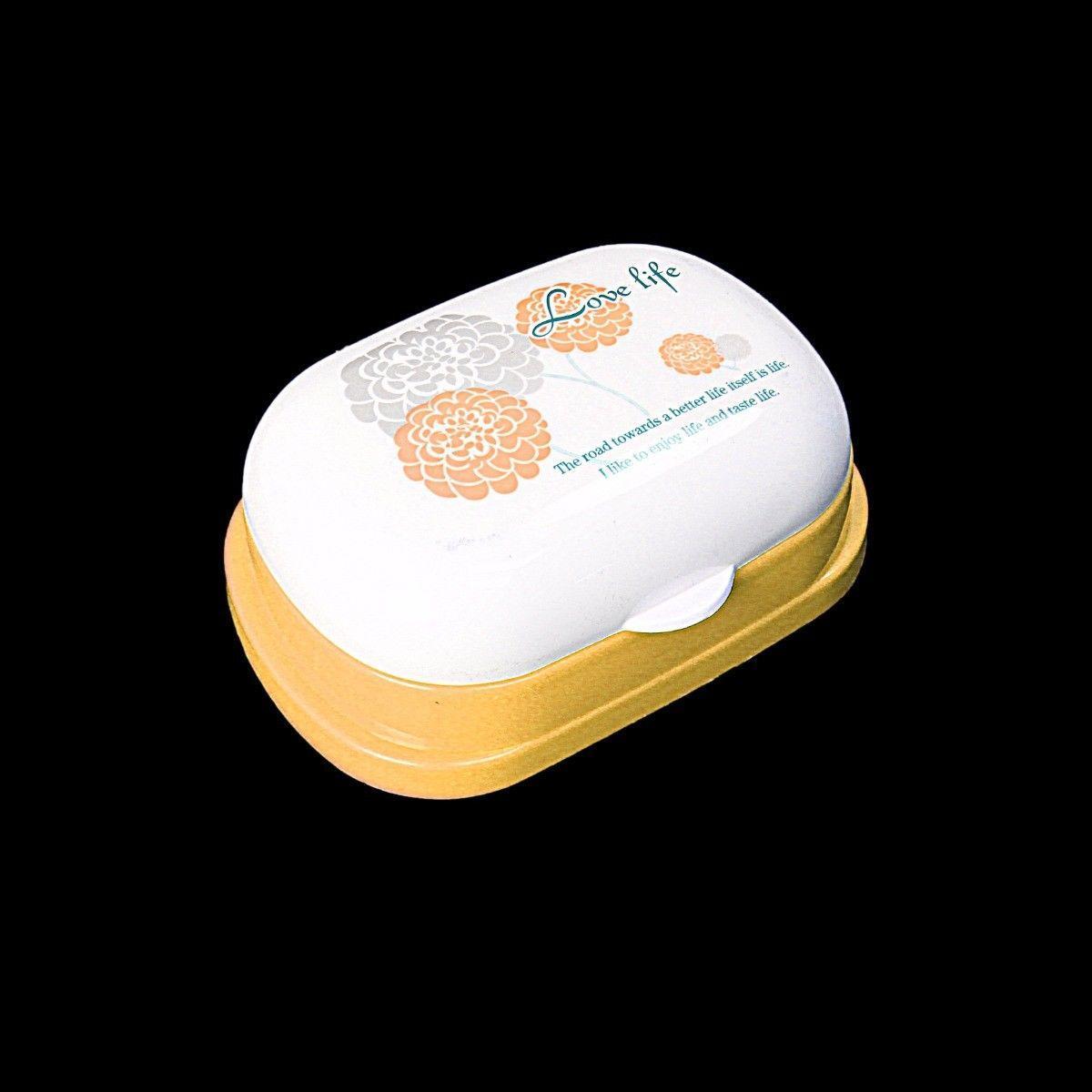 Plastic Soap Box With Quote Printed On Lid In Assorted Colours 10cm x 5cm 0434 (Parcel Rate)
