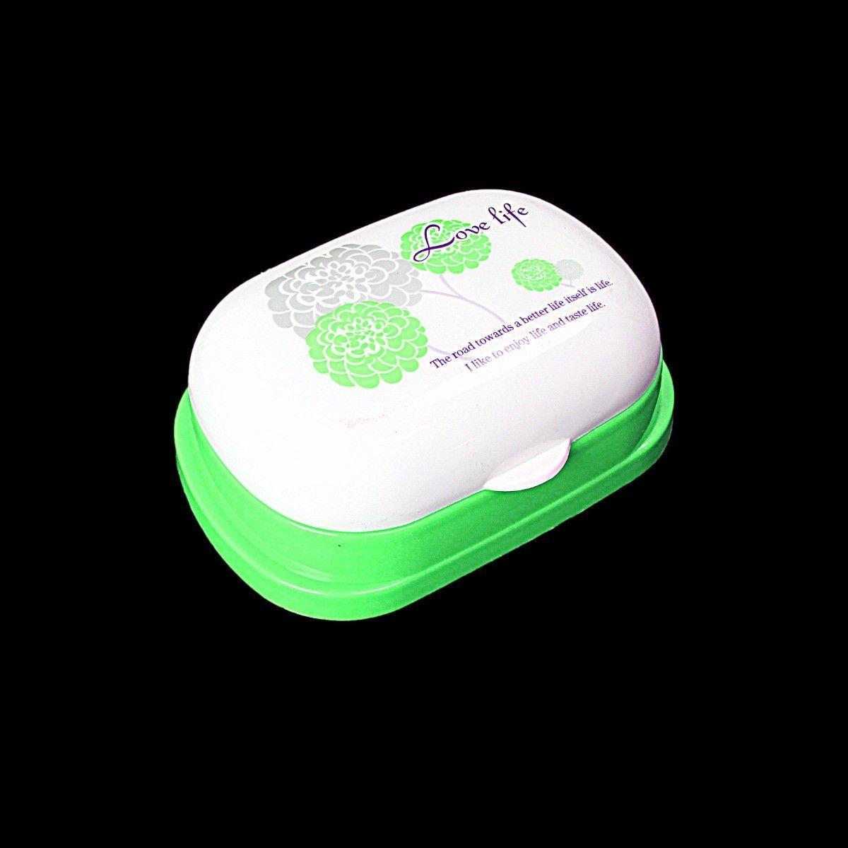 Plastic Soap Box With Quote Printed On Lid In Assorted Colours 10cm x 5cm 0434 (Parcel Rate)