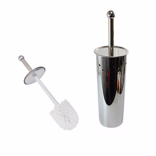 Stainless Steel Toilet Brush and Holder Height 37cm 0805 (Parcel Rate)