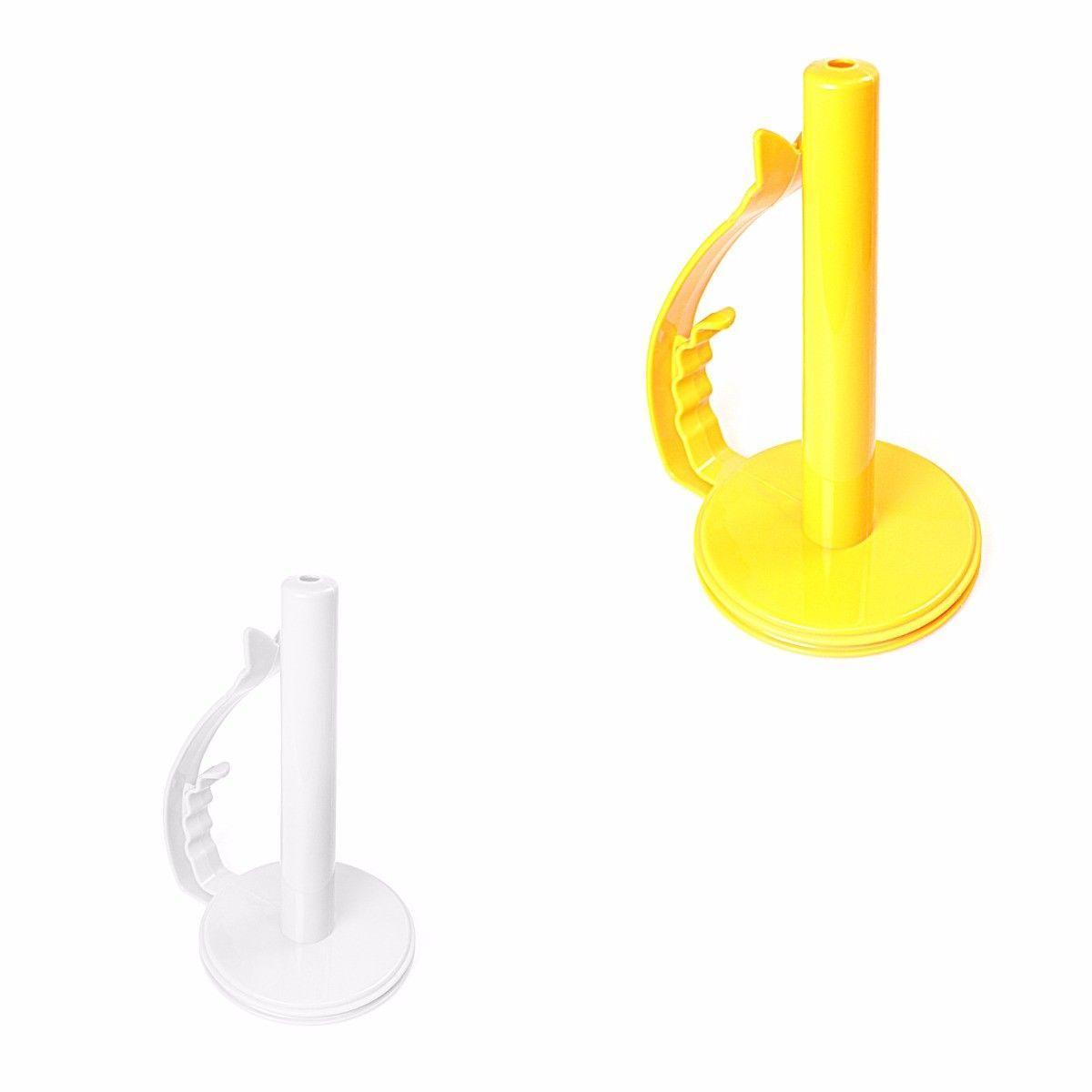 Fancy Plastic Toilet Paper Holder White Orange 25cm 0231 (Parcel Rate)