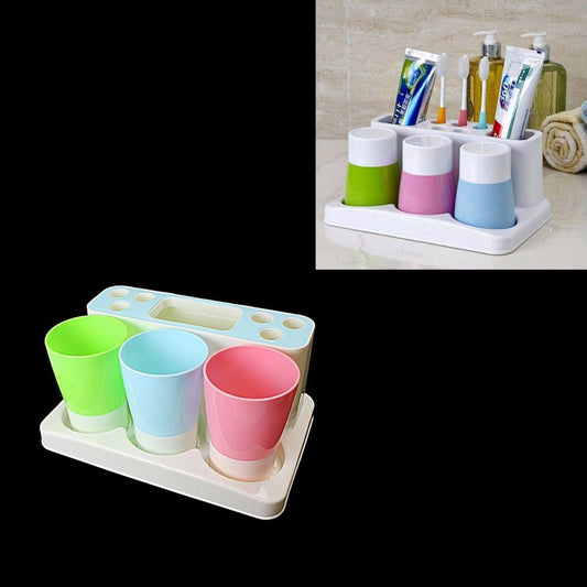 Bathroom Toothbrush Holder With Mouthwash Cups 25cm x 15cm 3910 (Parcel Rate)