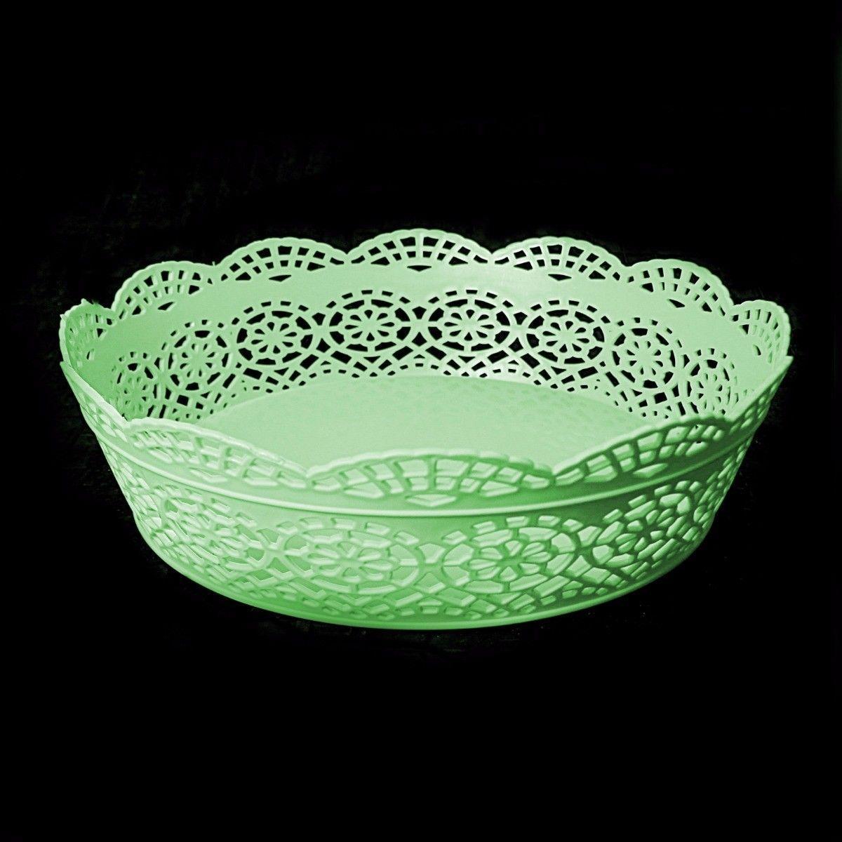 Fancy Plastic Assorted Colour Basket 18.5cm 2534 (Parcel Rate)