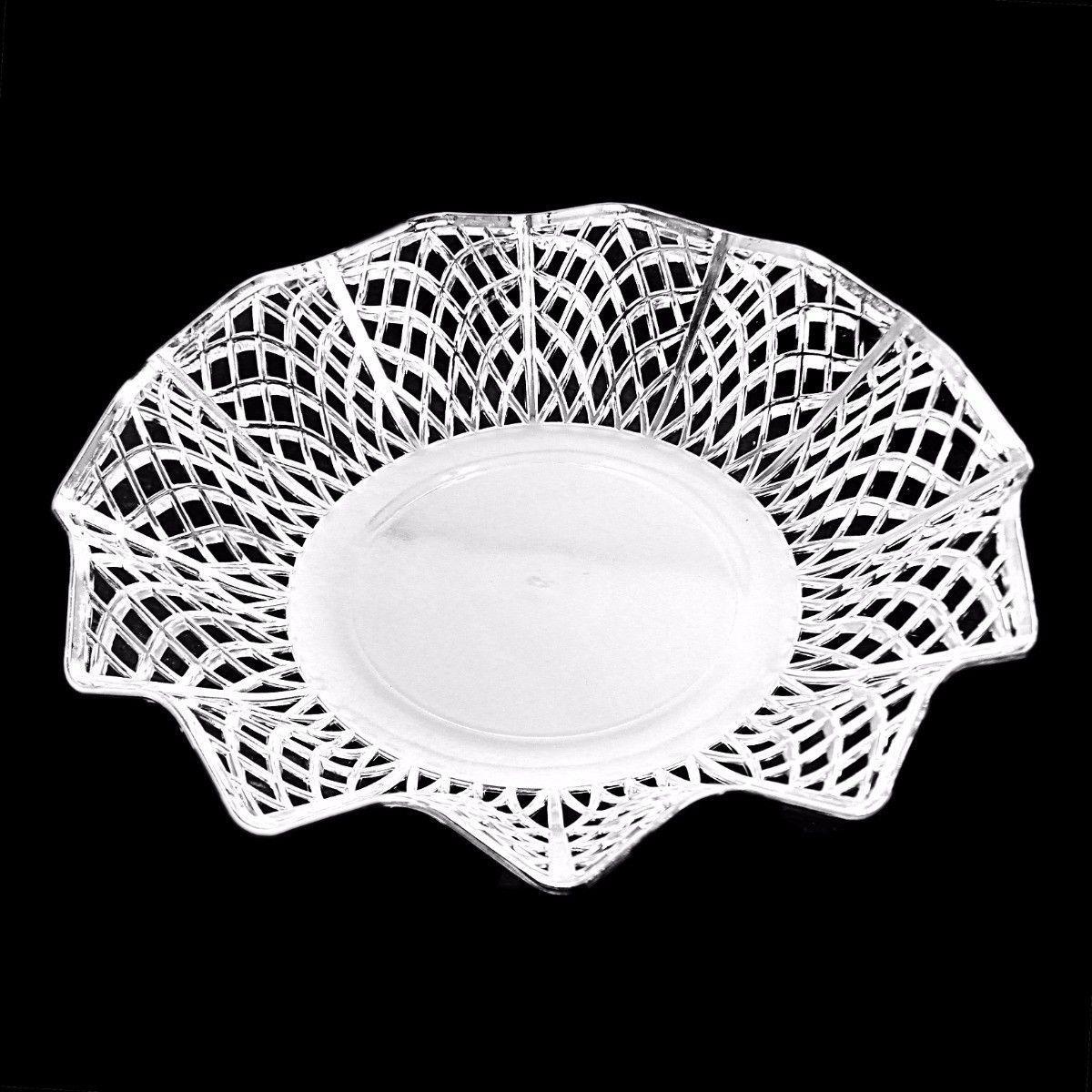 Gold and Silver Serving Tray, Partyware Serving Plate 27cm  4182 (Parcel Rate)