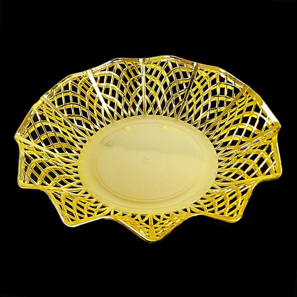 Gold and Silver Serving Tray, Partyware Serving Plate 27cm  4182 (Parcel Rate)