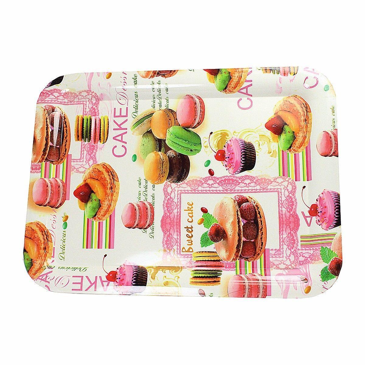 Plastic Serving Tray Assorted Designs 38cm x 28cm  4292 (Parcel Rate)