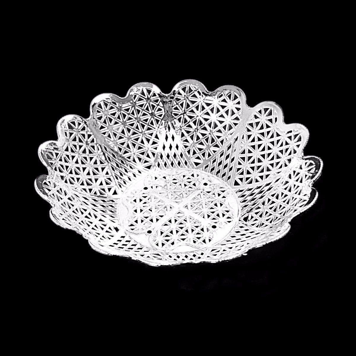 Gold and Silver Plated Plastic Baskets for Multipurpose Use 16.5cm  3441 (Parcel Rate)