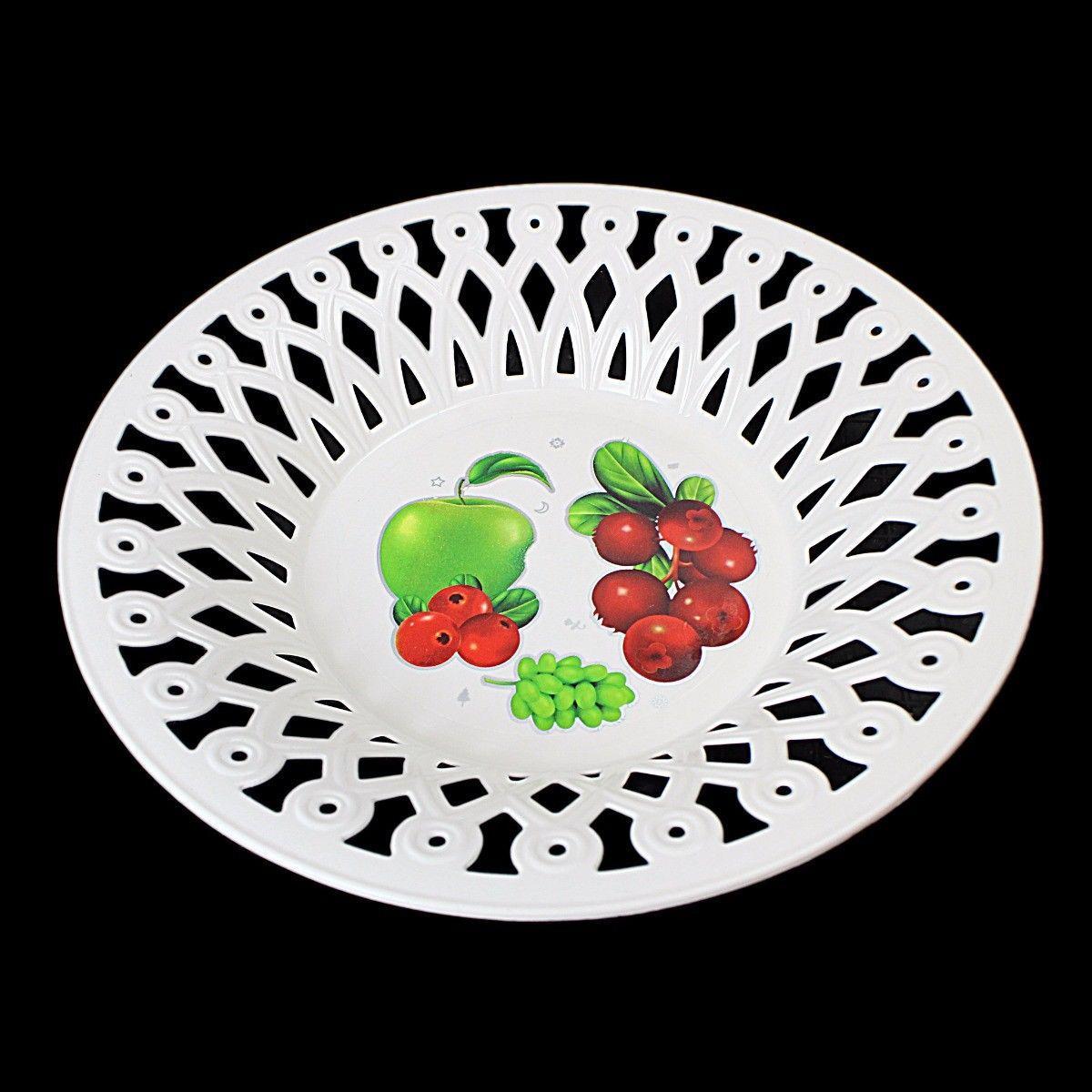 Plastic Printed Round Tray Dish Floral Print, Serving Dish 26cm   2750 (Parcel Rate)