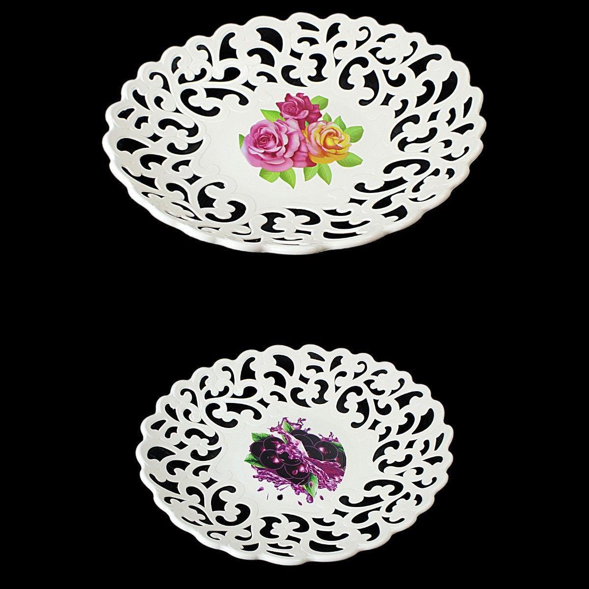 Fancy Designer Floral Jeweled Designed Plastic Tray Service Tray 34cm x 12cm   2263 (Parcel Rate)