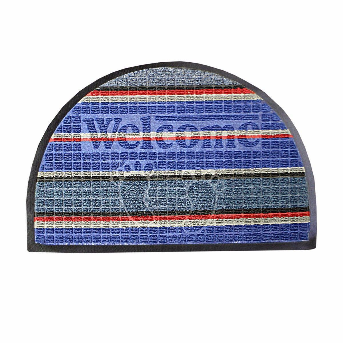 Quality Half Moon Rubber/PVC Door Entry Mats 59cm x 38.5cm Outdoors 0473 (Parcel Rate)