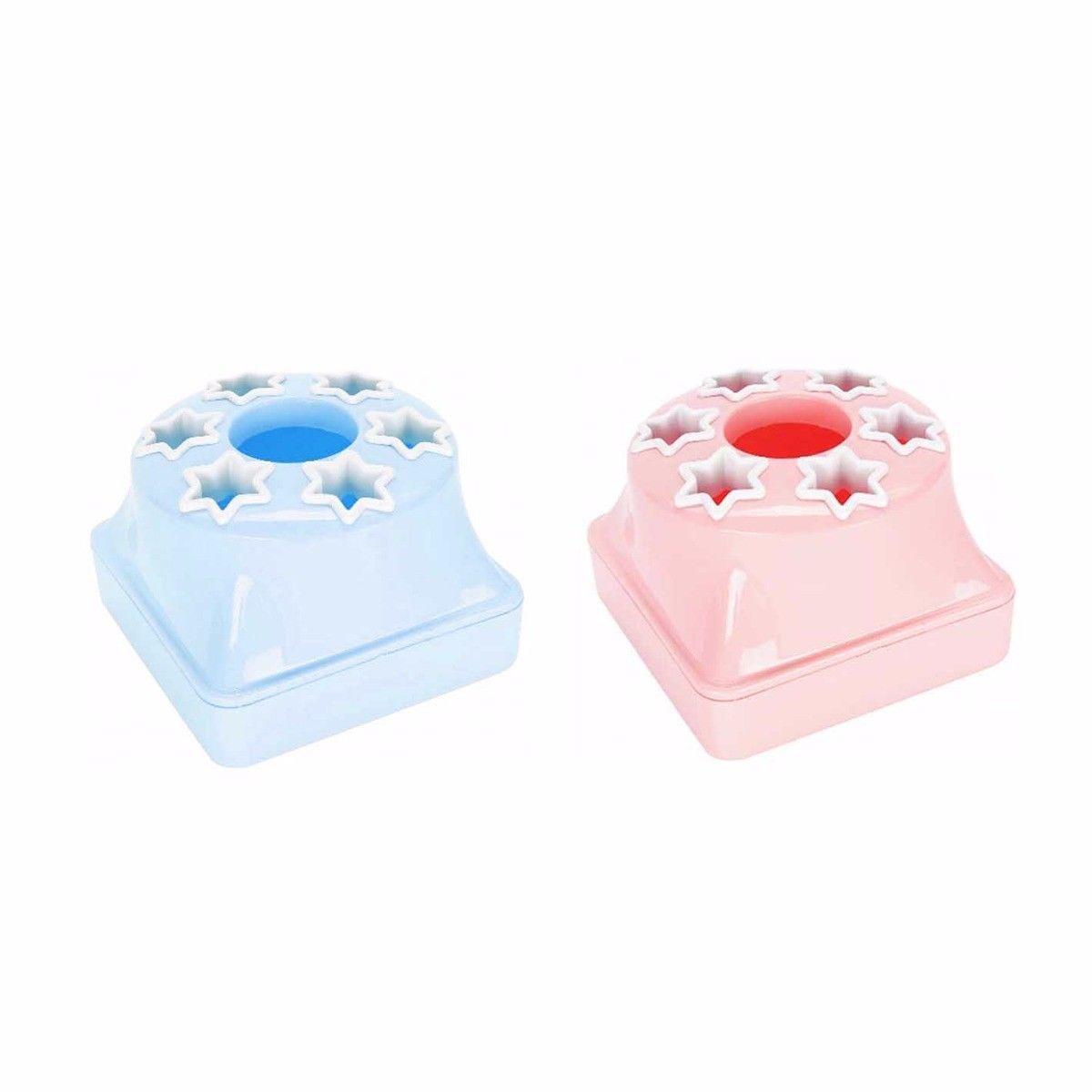 Fancy Plastic Star Toothbrush Holder In Assorted Colours 12cm x 8cm   9279 (Parcel Rate)