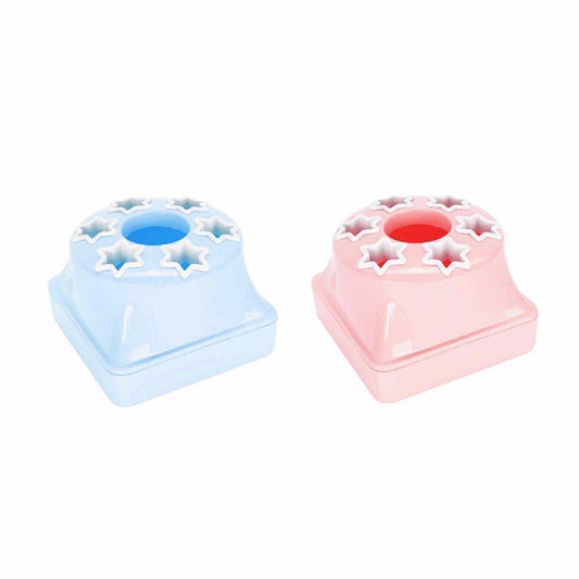 Fancy Plastic Star Toothbrush Holder In Assorted Colours 12cm x 8cm   9279 (Parcel Rate)