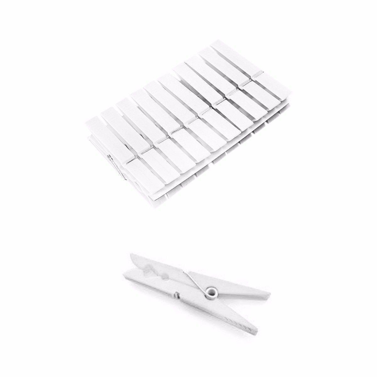 Pack of 10 White Plastic Washing Pegs 9cm 0374 (Parcel Rate)