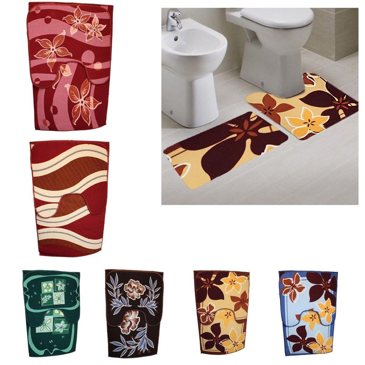 Non Slip Bath Mat and Pedestal Super Absorbent Bathroom Set Assorted Colour 45 x 70cm 4061 (Parcel Rate)