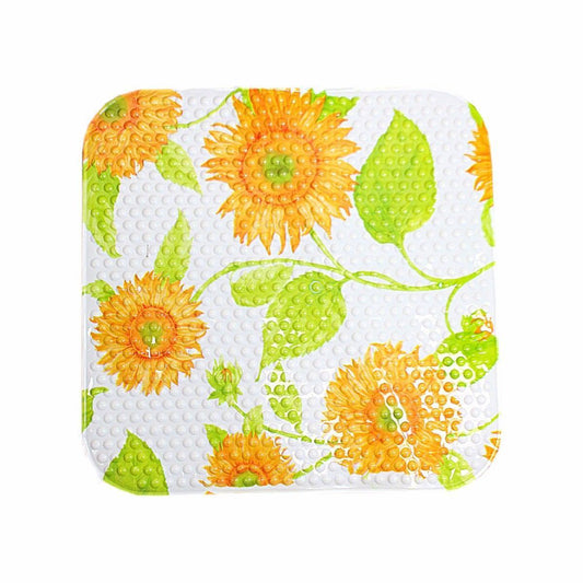 Dotted Plastic WaterProof Bath Mat In Assorted Colours 44cm   0270 (Parcel Rate)
