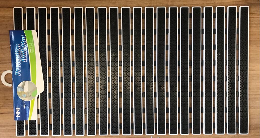 Rectangular Anti-Slip PVC Hard Plastic Bathroom Bath Mat 69 x 38 cm Assorted Colours 6993 (Parcel Rate)