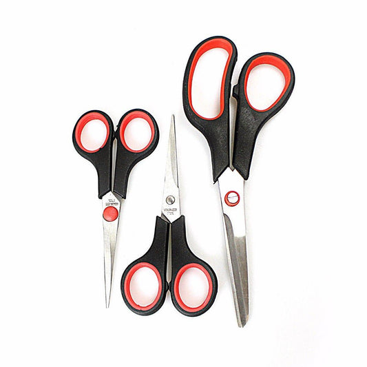 Stainless Steel Pack Of 3 Size Household Scissors Home 0351 (Parcel Rate)