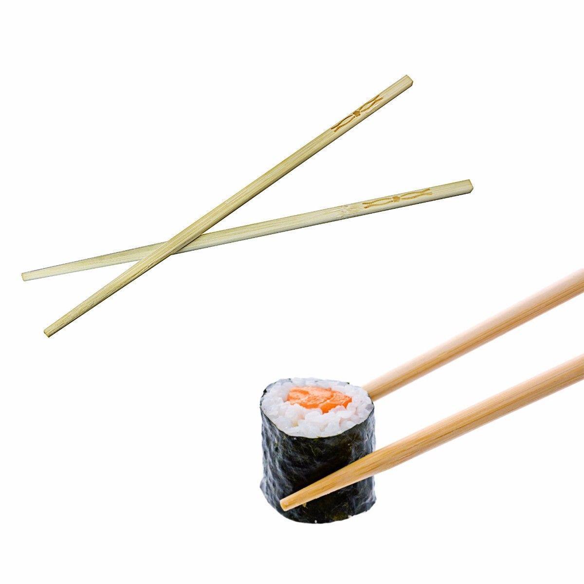 High Quality Wooden bamboo Pack Of 5 Chopsticks Ideal For Sushi 24cm 2357 (Large Letter)