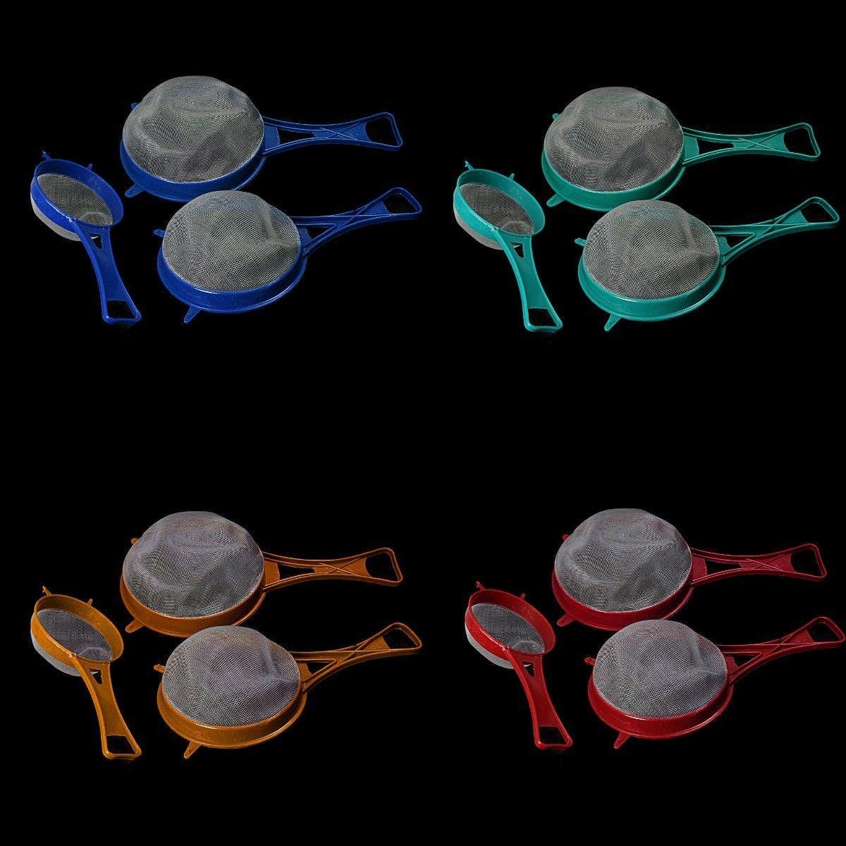 3 In Pack Sieve Drainer In Assorted Colours Strainers Kitchen 3110 (Parcel Rate)