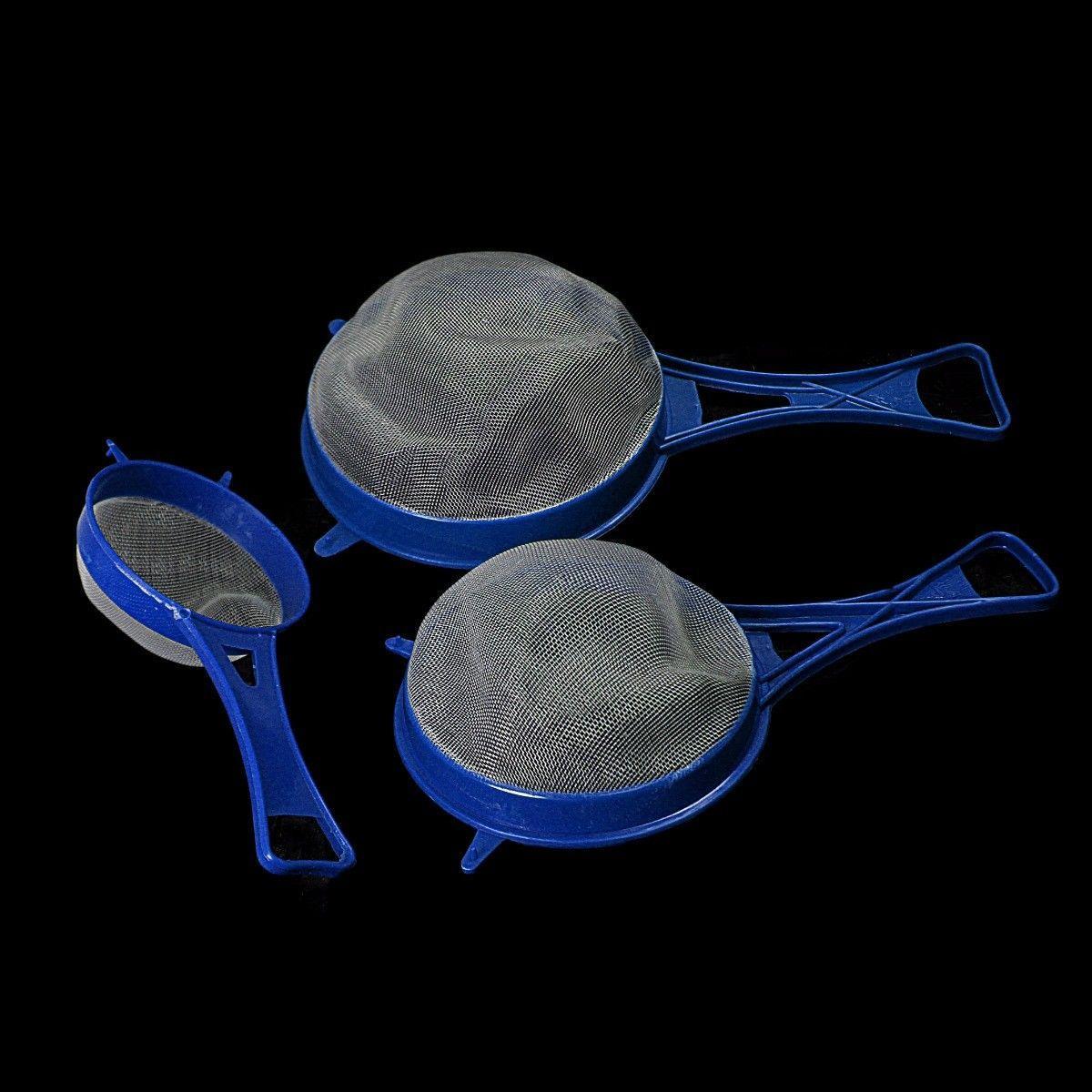 3 In Pack Sieve Drainer In Assorted Colours Strainers Kitchen 3110 (Parcel Rate)