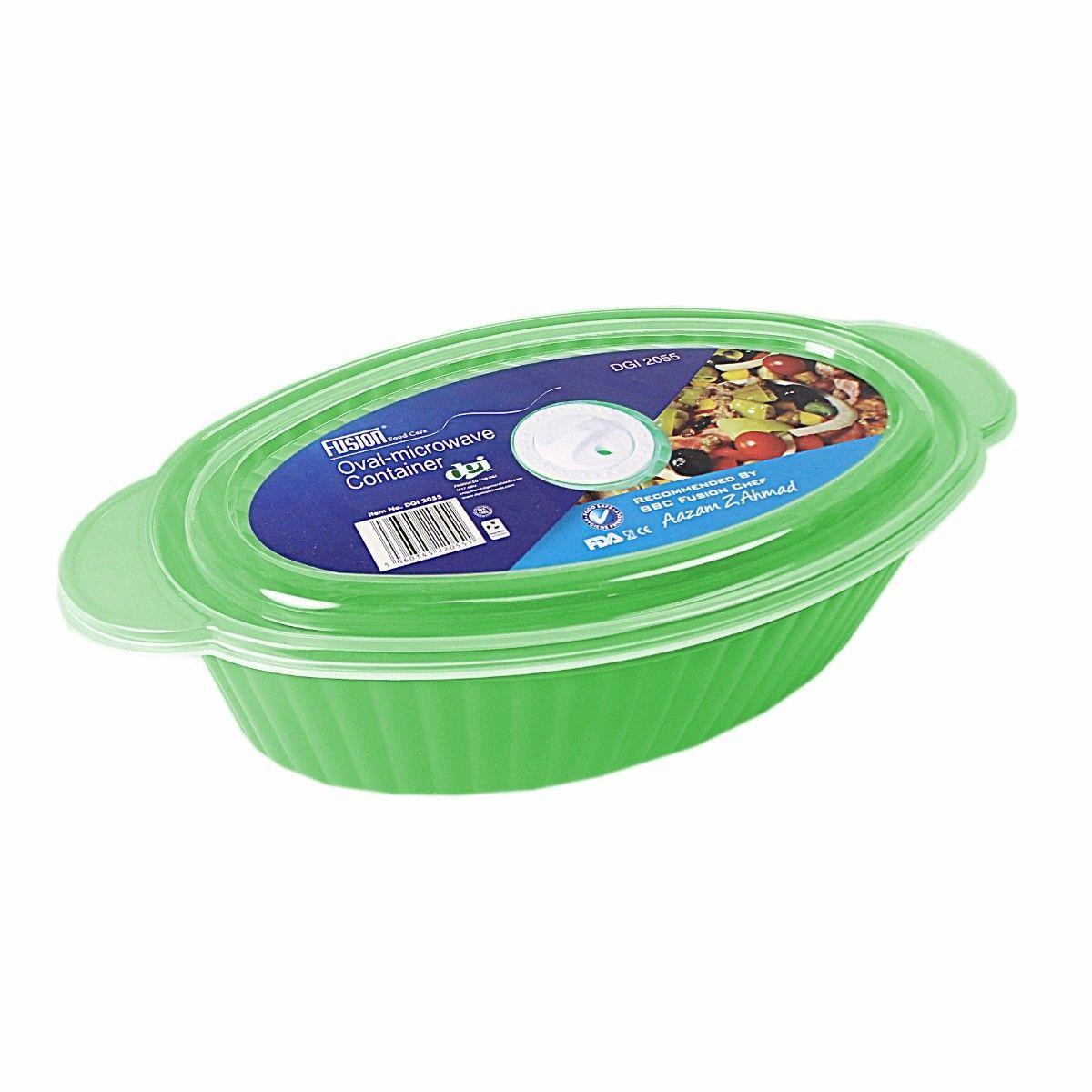 Fusion Hygienic Oval Microwave Stackable Food & Meal Preparation Containers With Lids (Parcel Rate)