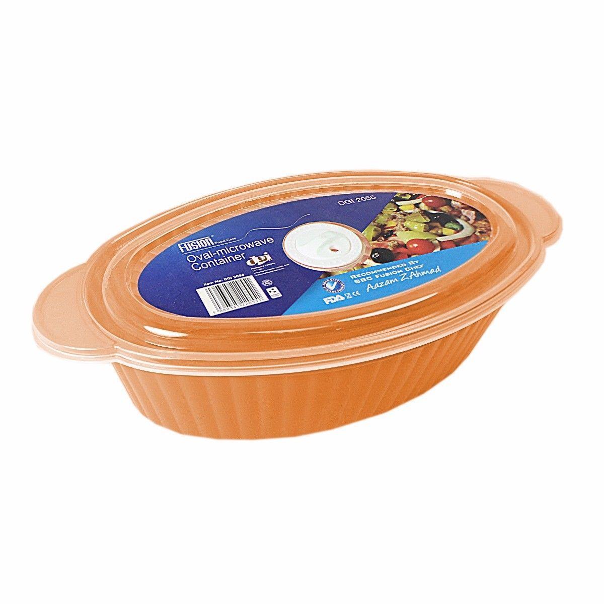 Fusion Hygienic Oval Microwave Stackable Food & Meal Preparation Containers With Lids (Parcel Rate)