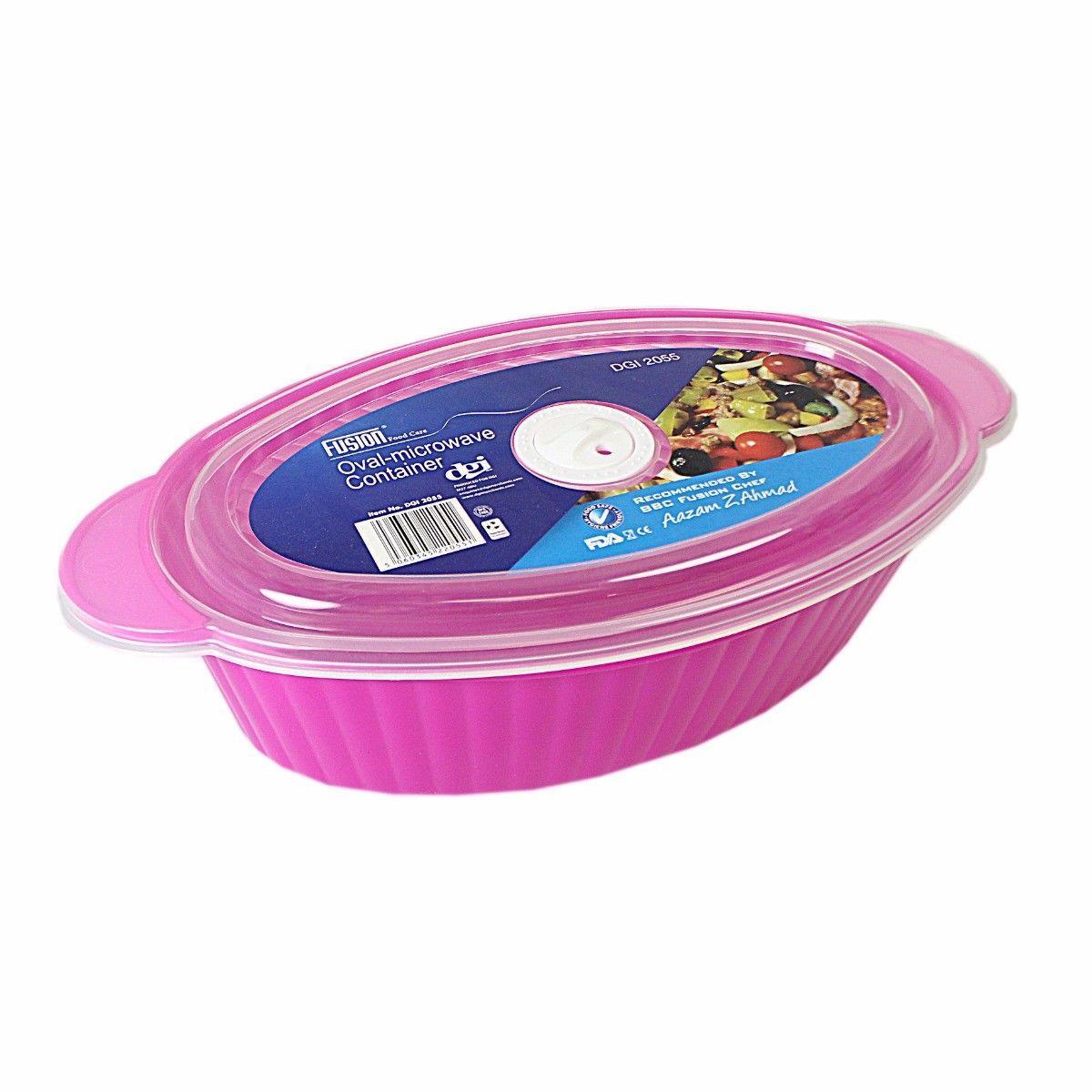 Fusion Hygienic Oval Microwave Stackable Food & Meal Preparation Containers With Lids (Parcel Rate)