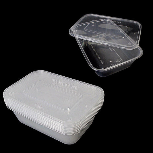 Pack Of 5 Containers With Lids 650ml ST00552 (Parcel Rate)