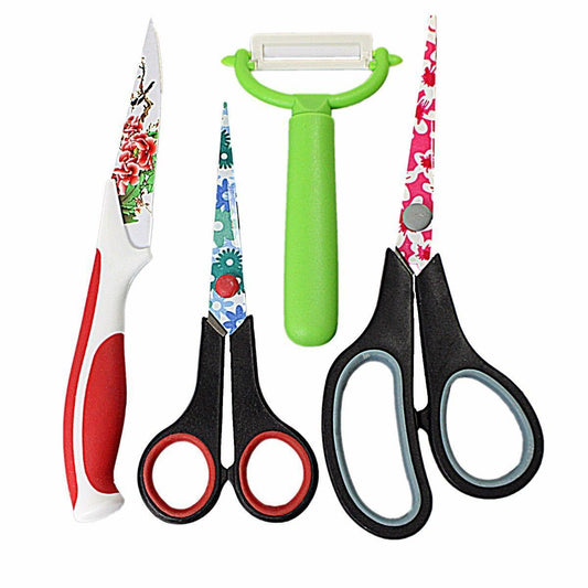 High Quality Multi Function Kitchen Utensils Pack Includes Knife Scissors Peeler 1987 (Parcel Rate)