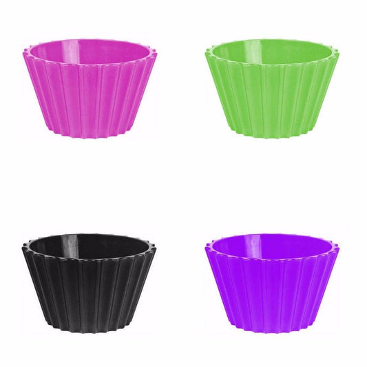 4 Pc Reusable Multi Colour Cuisine Breakfast Desert Bowls 10cm x 6cm  9253 (Parcel Rate)