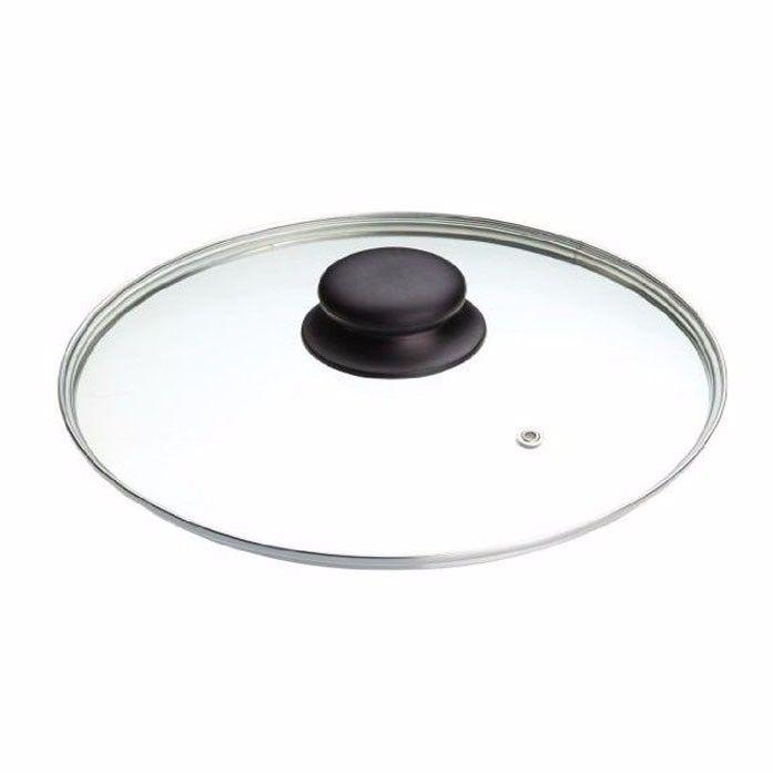 28 cm Clear Glass Pan Lid With Knob Replacement Pan Lid  0788 (Parcel Rate)