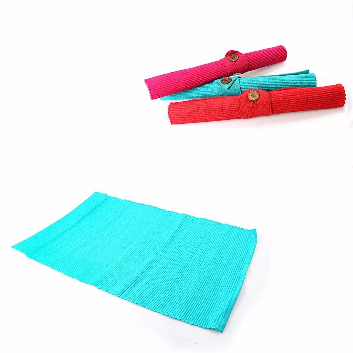 3 Piece Stylish Button Foldable Absorbable Fabric Placement Mat Sheets Multi Use 4696 (Parcel Rate)