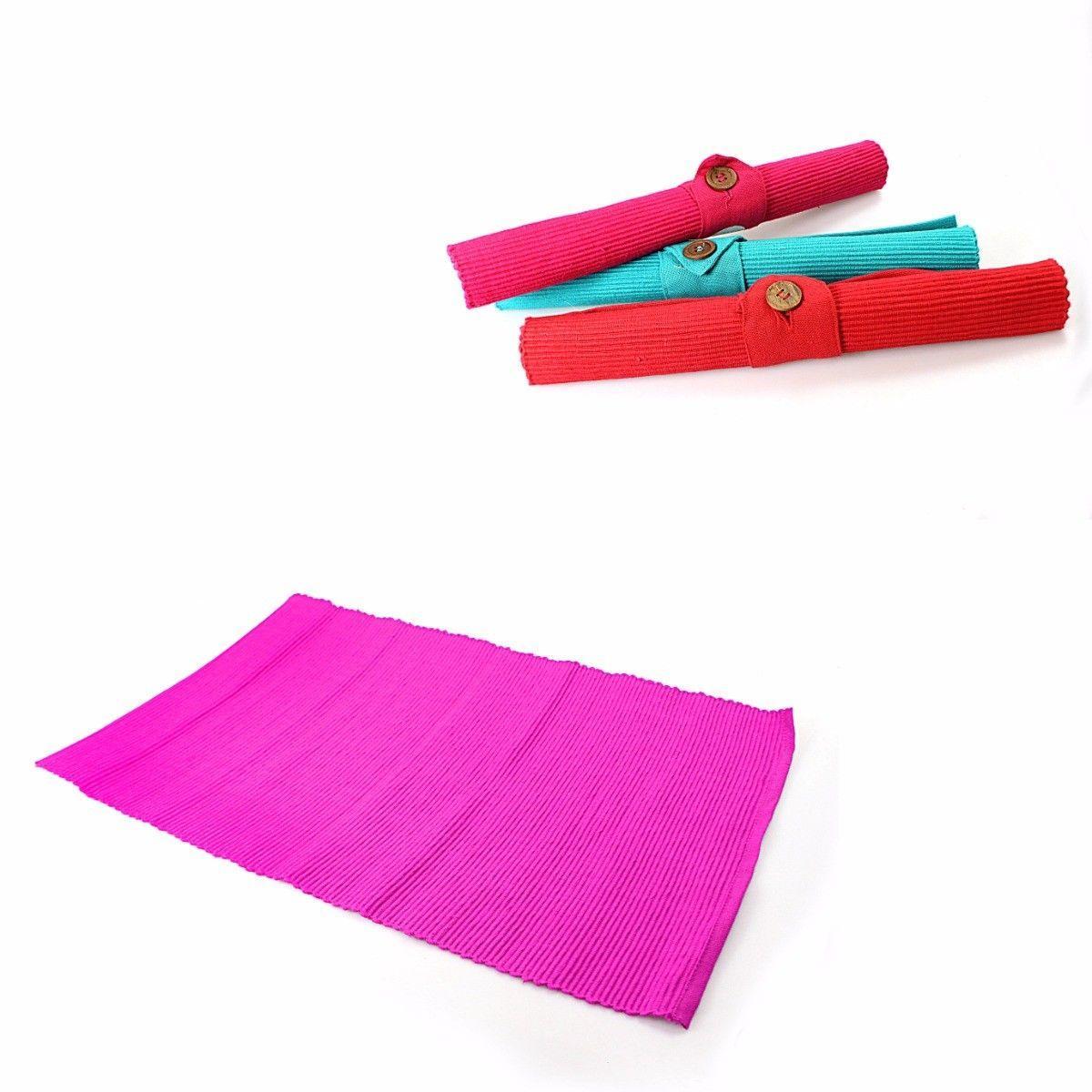 3 Piece Stylish Button Foldable Absorbable Fabric Placement Mat Sheets Multi Use 4696 (Parcel Rate)