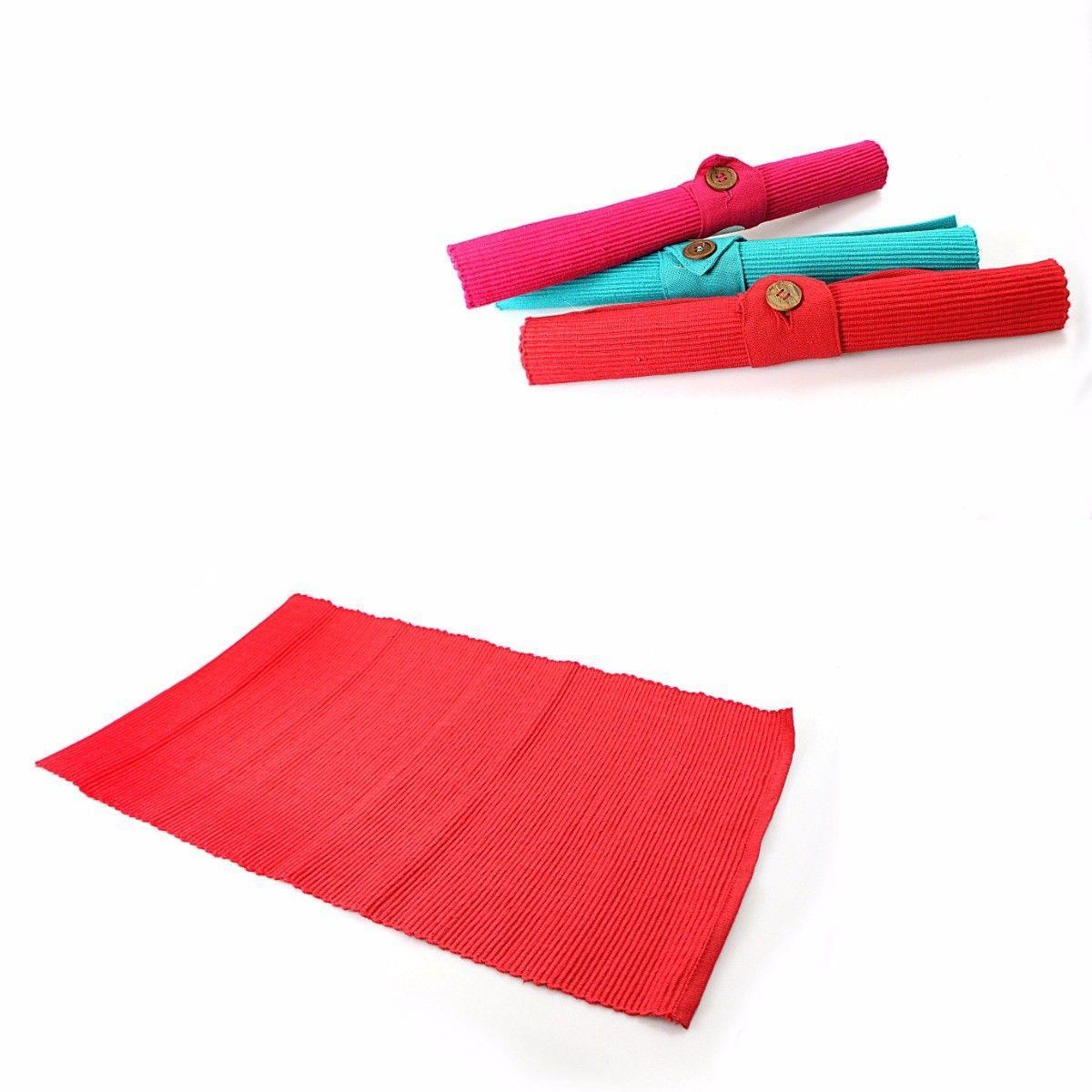 3 Piece Stylish Button Foldable Absorbable Fabric Placement Mat Sheets Multi Use 4696 (Parcel Rate)