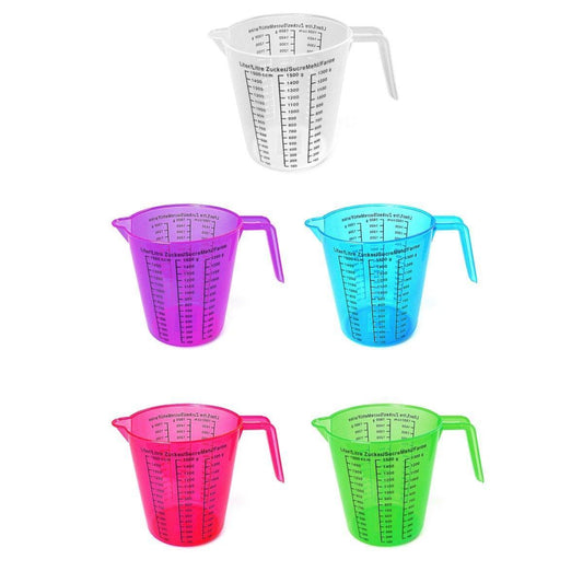 Plastic Kitchen Measuring Jug 1.5L Assorted Colours 3512 (Parcel Rate)