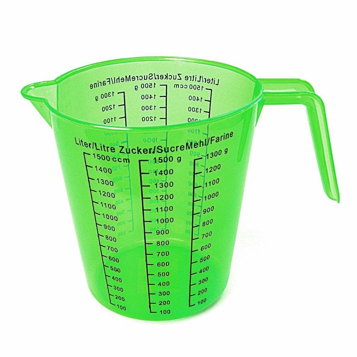 Plastic Kitchen Measuring Jug 1.5L Assorted Colours 3512 (Parcel Rate)