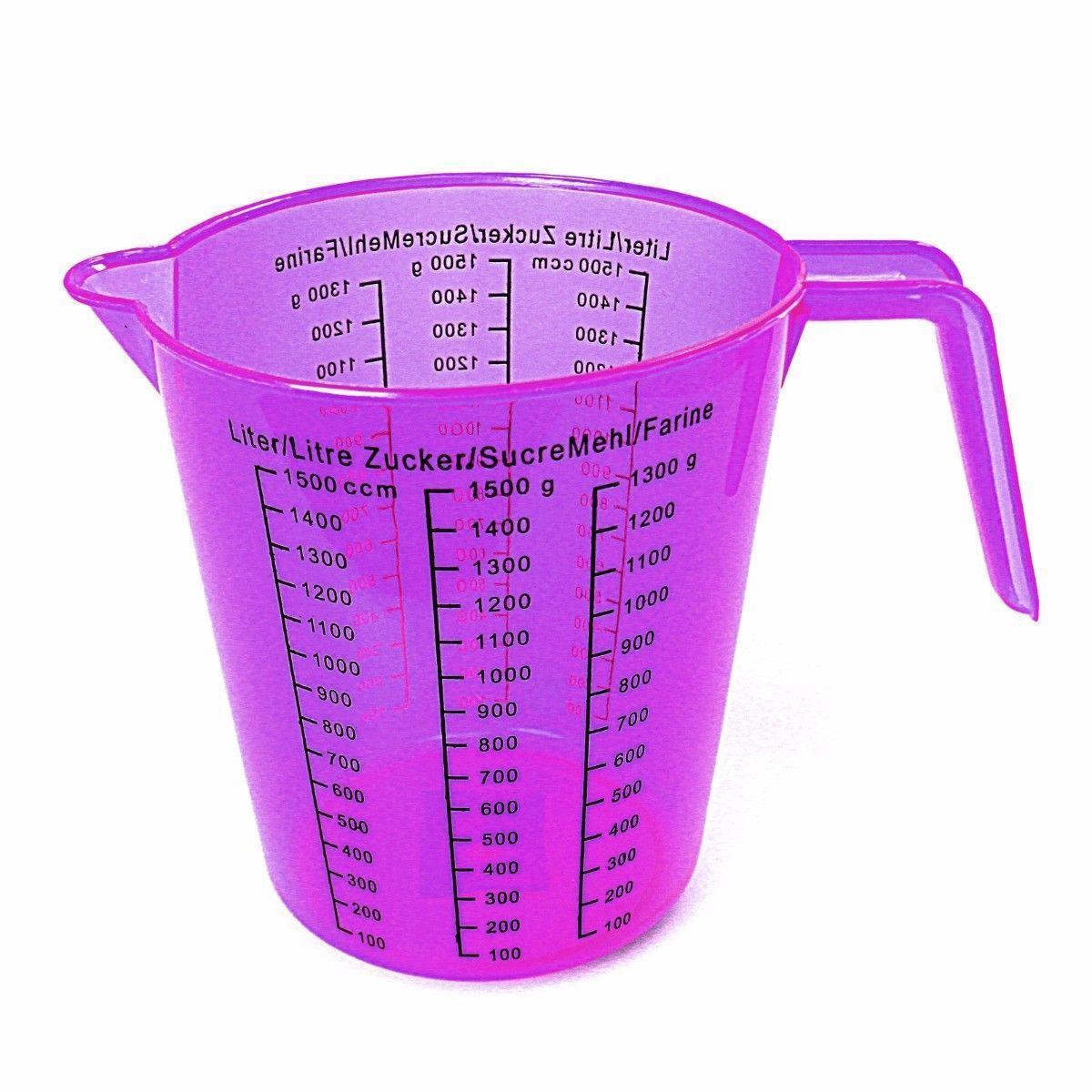 Plastic Kitchen Measuring Jug 1.5L Assorted Colours 3512 (Parcel Rate)