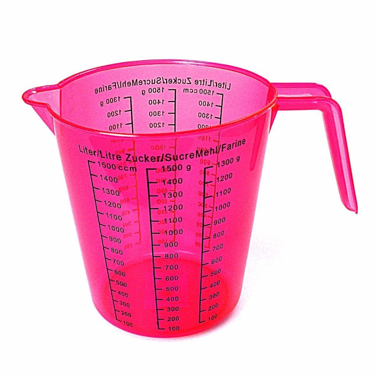 Plastic Kitchen Measuring Jug 1.5L Assorted Colours 3512 (Parcel Rate)