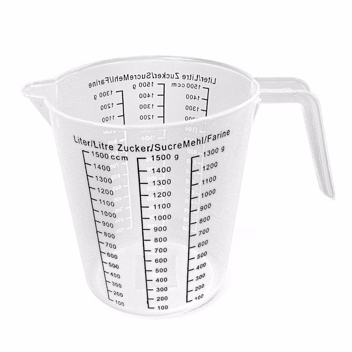 Plastic Kitchen Measuring Jug 1.5L Assorted Colours 3512 (Parcel Rate)