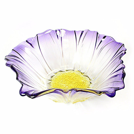 Flower Shaped Beautiful Elegant Decoration Bowl Food Snacks Full Or Empty Glassware Home 8950 (Parcel Rate)