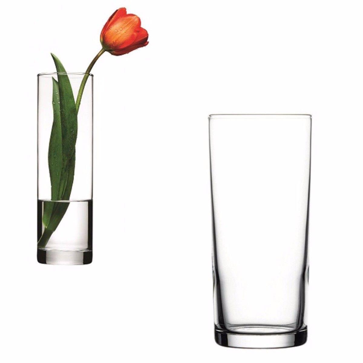 Simple Clear Glass Flower Vase Multi Purpose Use 265mm Home 43767 (Parcel Rate)
