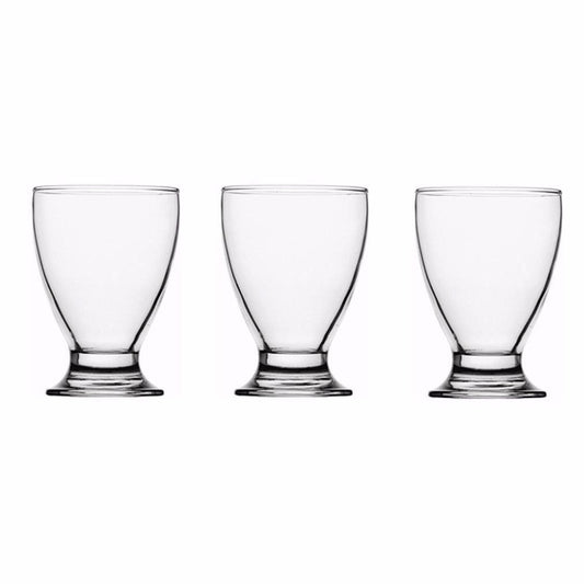 Pack Of 3 Cin-Cin Drinking Glasses Fancy Drinking Glasses 195cc 6419 (Parcel Rate)