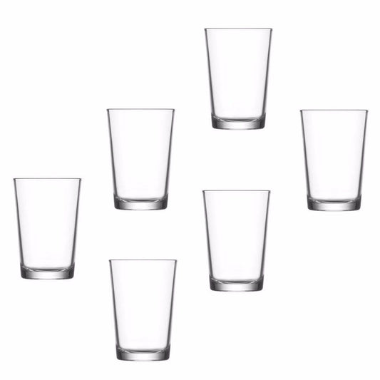 Pack Of 6 Drinking Glasses Water 205cc Home Kitchen 0023 (Parcel Rate)