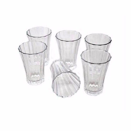 Pack Of Small Diamond Drinking Glasses 110cc Glassware Home 52400 (Parcel Rate)