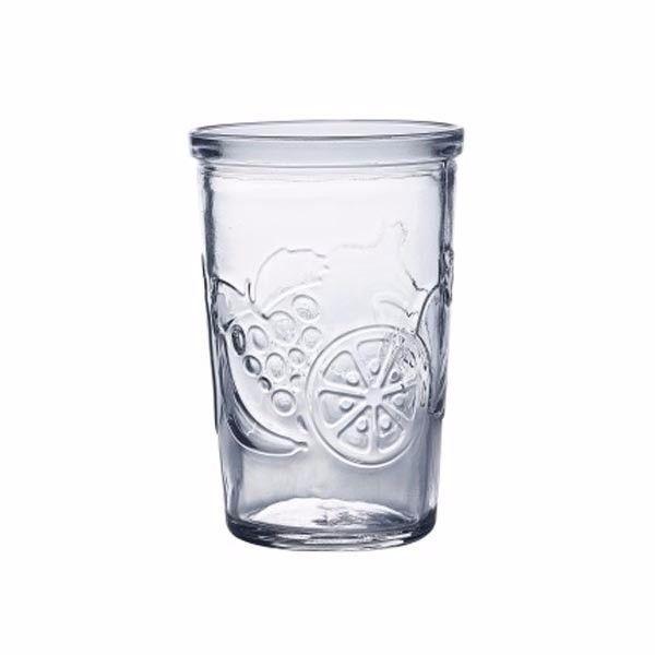 pack of 6 clear fruit designed drinking glasses, water glasses 200cc   3904 (Parcel Rate)