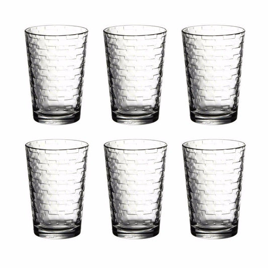 Pack Of 6 Habitat Water Glasses Fancy Drinking Glasses 200ml 7487/52499 (Parcel Rate)